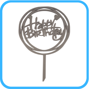 Toper – Happy Birthday (okrugli dizajn)
